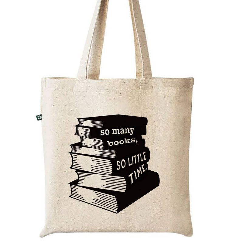 Book Lover Tote Bag, So Many Books Little Time, Custom Bag