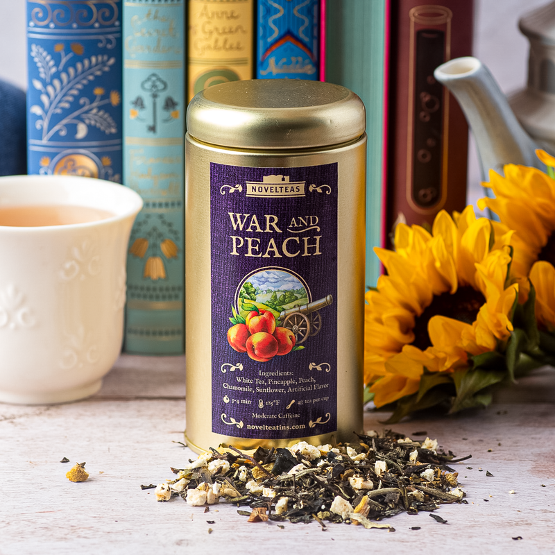 War and Peach - Leo Tolstoy Loose Tea Tin for Book Lovers